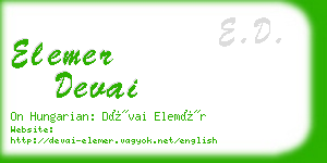 elemer devai business card